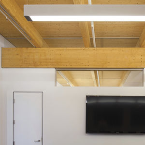 prefab beam / glue-laminated wood / rectangular / for floors