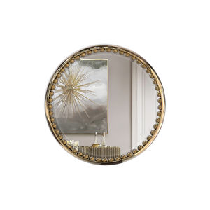 wall-mounted mirror / living room / contemporary / round