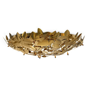 contemporary ceiling light / round / Swarovski® crystal / brass