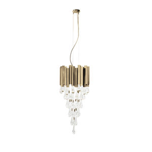pendant lamp / contemporary / steel / brass
