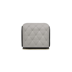 contemporary stool / brass / leather / wooden