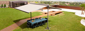 folding-arm awning / free-standing / box / manual