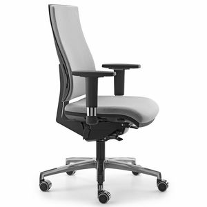contemporary office armchair / fabric / on casters / with armrests