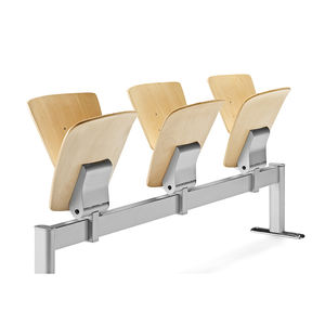 metal beam chairs / beech / MDF / 3-seater