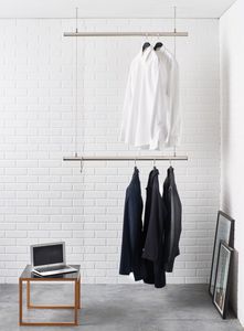 contemporary clothes rack / steel