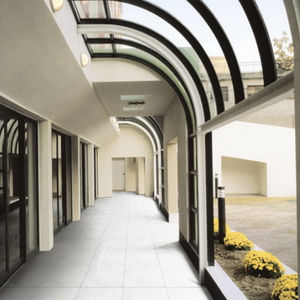 floor tile / porcelain stoneware / plain / polished