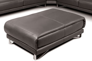 contemporary footstool / leather / indoor / residential