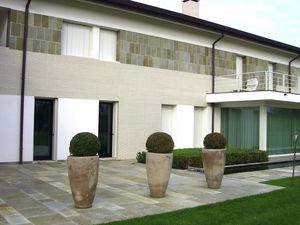limestone stone slab / polished / brushed / for floors