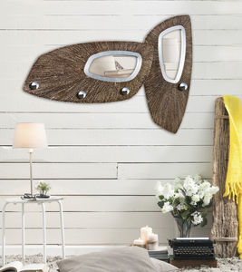 contemporary coat hook / chromed metal / multi-person / painted