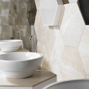 wall hexagonal tile / porcelain