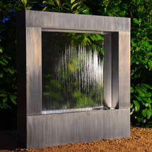 garden fountain / zinc-titanium / contemporary
