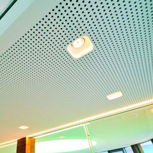 gypsum acoustic panel / for ceilings / perforated