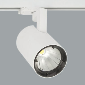 LED track light / round / cast aluminum / glass