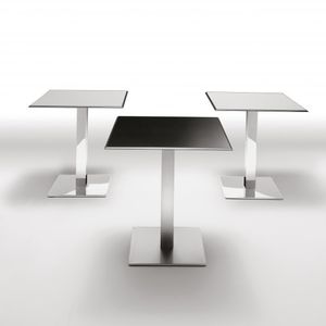 contemporary high bar table / metal / square / contract