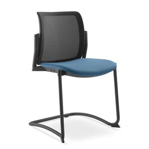 contemporary conference chair / stackable / cantilever / upholstered