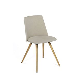 contemporary conference chair / upholstered / oak / fabric