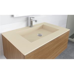 built-in washbasin / rectangular / composite / contemporary