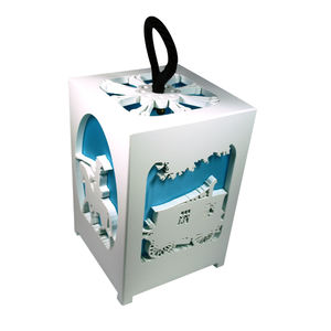 lacquered wood lantern