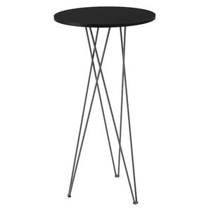 contemporary high bar table / wooden / metal / round