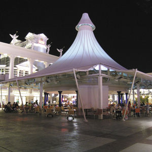 cable-and-membrane tensile structure / canopy / roof / for ceilings