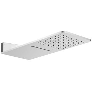 wall-mounted shower head / rectangular / rain