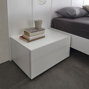 contemporary bedside table / lacquered MDF / rectangular / contract
