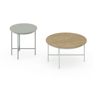 contemporary side table / ash / wood veneer / lacquered MDF