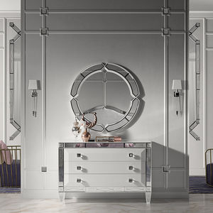 traditional chest of drawers / lacquered wood / white