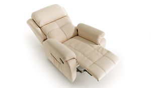 contemporary armchair / fabric / reclining / electric