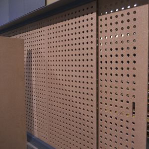 particle board acoustic panel / cement / for interior fittings / perforated