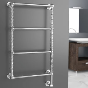 electric towel radiator / stainless steel / traditional / wall-mounted