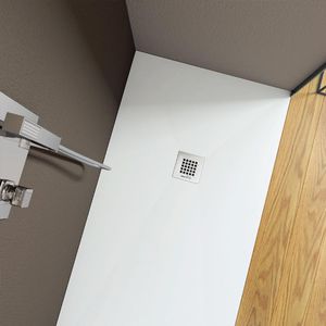 rectangular shower base / Solid Surface / stainless steel / non-slip