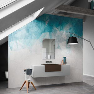 contemporary wallpaper / cellulose fiber / fiberglass / geometric pattern