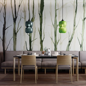 contemporary wallpaper / cellulose fiber / nature pattern / gray