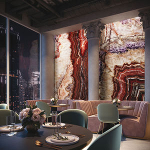 cover decorative panel / resin / aluminum / engineered