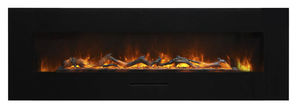 electric fireplace / contemporary / closed hearth / wall-mounted