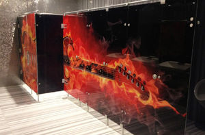 glass decorative panel / building / for joinery
