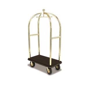 baggage trolley / commercial / for hotels / stainless steel