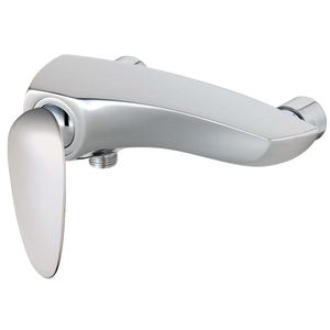 shower mixer tap / wall-mounted / chrome-plated brass / bathroom
