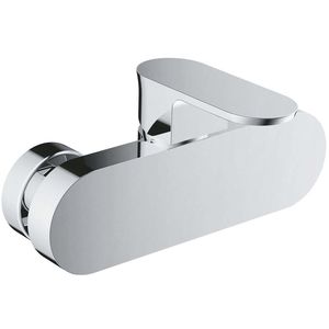 shower mixer tap / wall-mounted / chrome-plated brass / bathroom