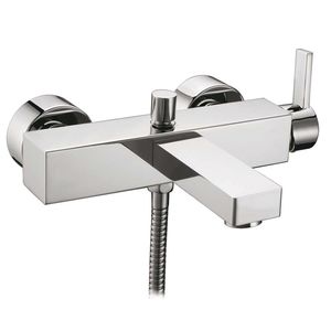 shower mixer tap / for bathtubs / wall-mounted / chrome-plated brass