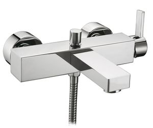 shower mixer tap / for bathtubs / wall-mounted / chrome-plated brass