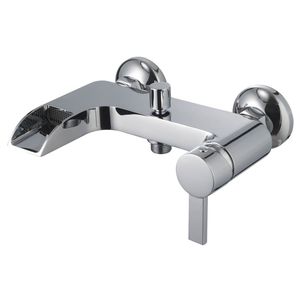 shower mixer tap / for bathtubs / wall-mounted / chrome-plated brass