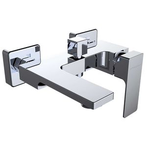 shower mixer tap / for bathtubs / wall-mounted / chrome-plated brass