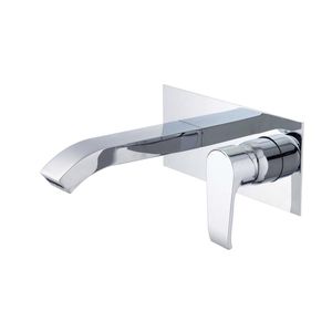 washbasin mixer tap / built-in / chrome-plated brass / bathroom