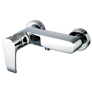 shower mixer tap / wall-mounted / chrome-plated brass / bathroom