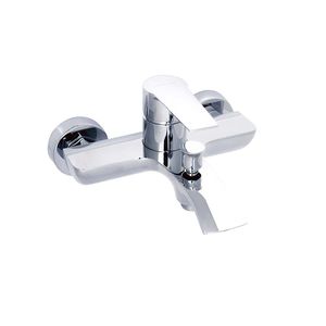 shower mixer tap / for bathtubs / wall-mounted / chrome-plated brass