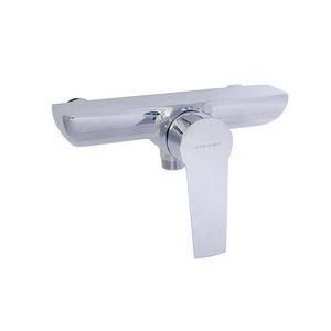 shower mixer tap / wall-mounted / chrome-plated brass / bathroom
