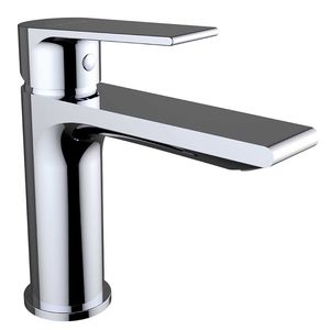 washbasin mixer tap / chrome-plated brass / bathroom / 1-hole
