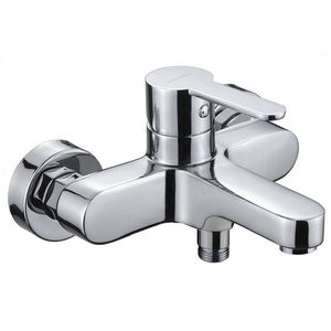 shower mixer tap / for bathtubs / wall-mounted / chrome-plated brass